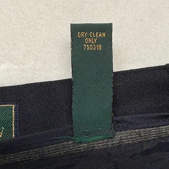 Embassy Row Pure Wool High Rise Pleated Trouser Pants Navy Womens Size 16 - Picture 8 of 11